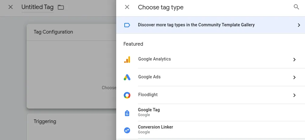 Choose Tag Type
